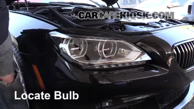 2014 BMW 650i xDrive Gran Coupe 4.4L V8 Turbo Éclairage Feux de route (remplacer l'ampoule)